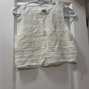 MADRAG White Crochet Sleeveless Top - Size M - NWOT